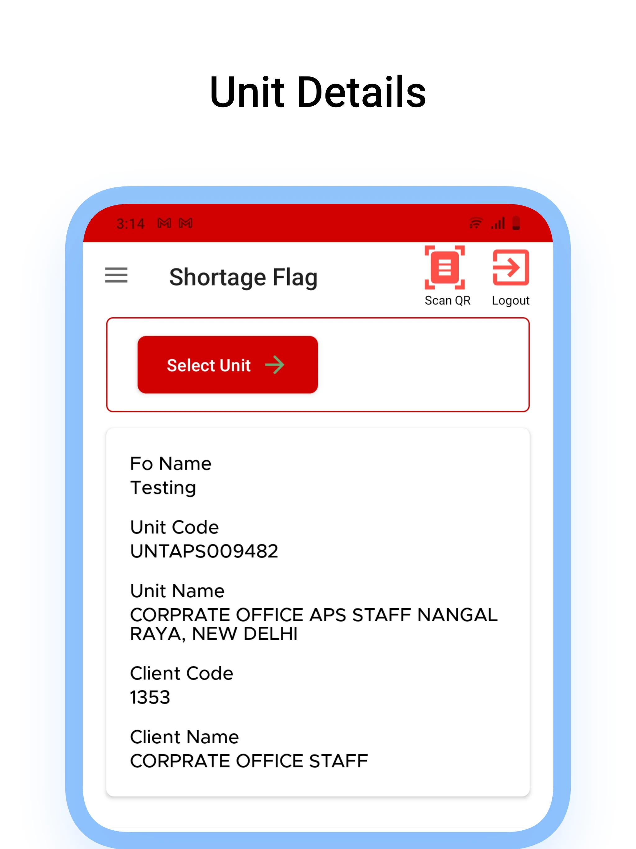 Monitoring screenshot