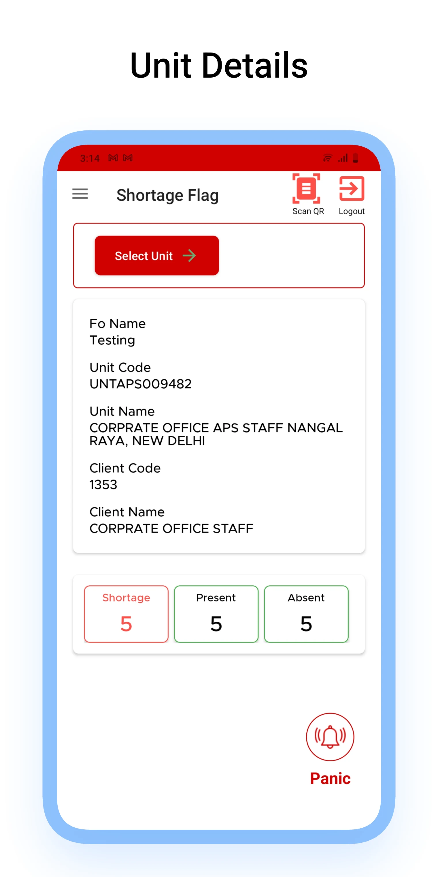 Monitoring screenshot