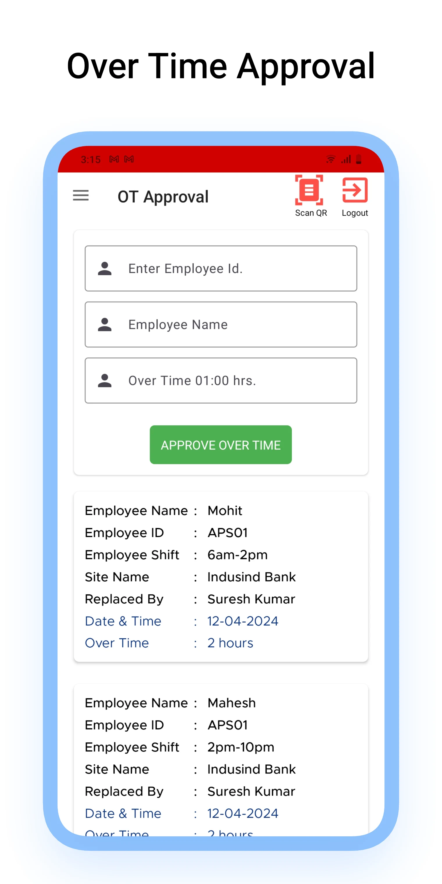 Monitoring screenshot