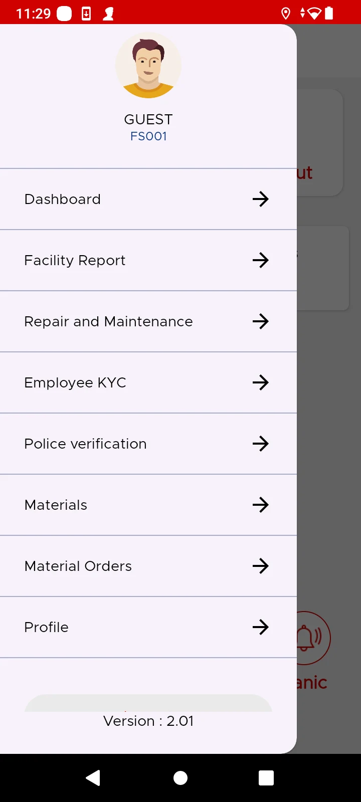Monitoring screenshot